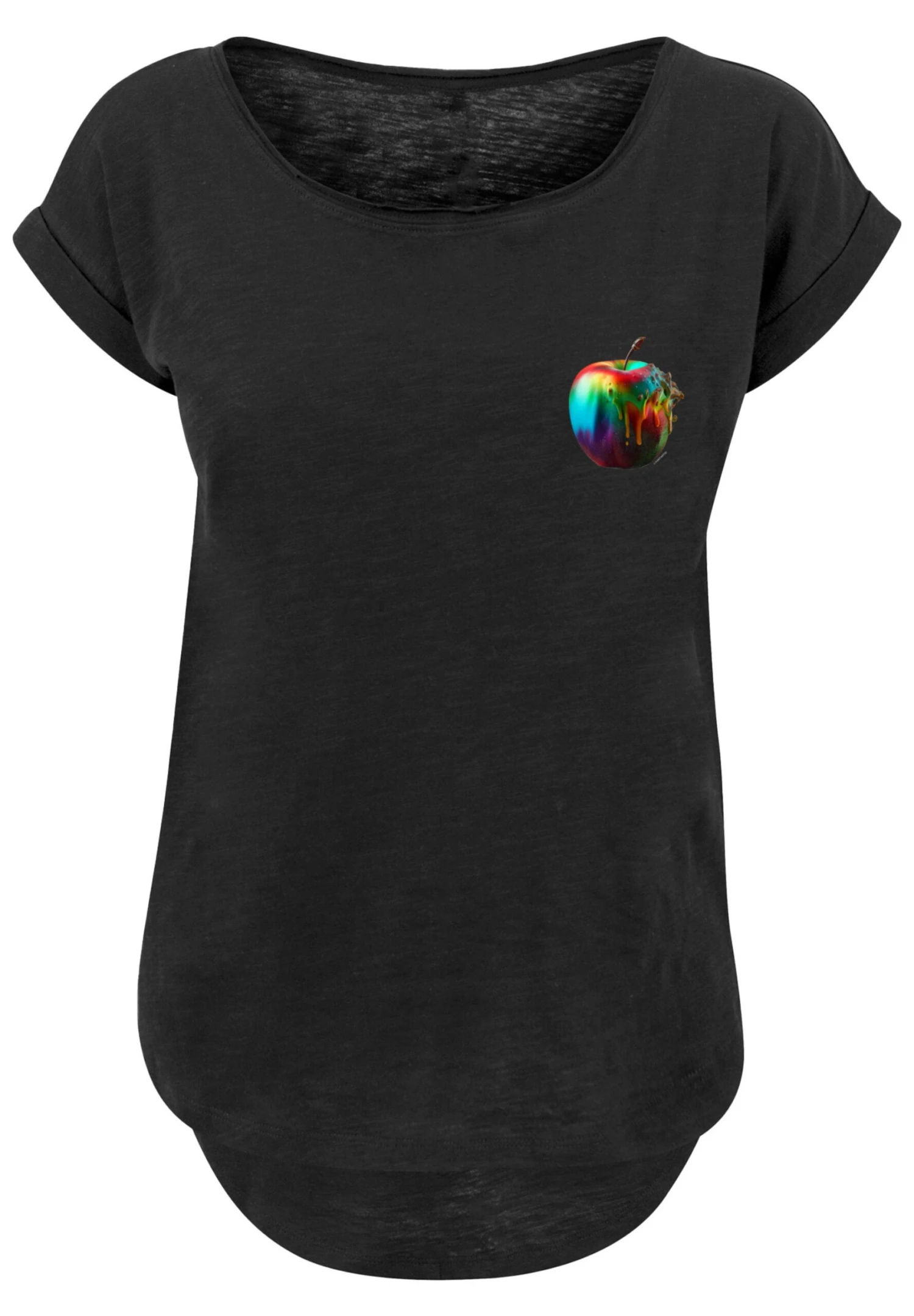 F4NT4STIC Rainbow Apple - T-Shirt Print - Schwarz 8 F4NT4STIC Rainbow Apple - T-Shirt Print - Schwarz - Afbeelding 6