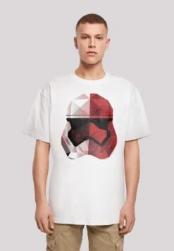 F4NT4STIC Star Wars The Last Jedi Cubist Trooper Helmet - T-Shirt Print - White
