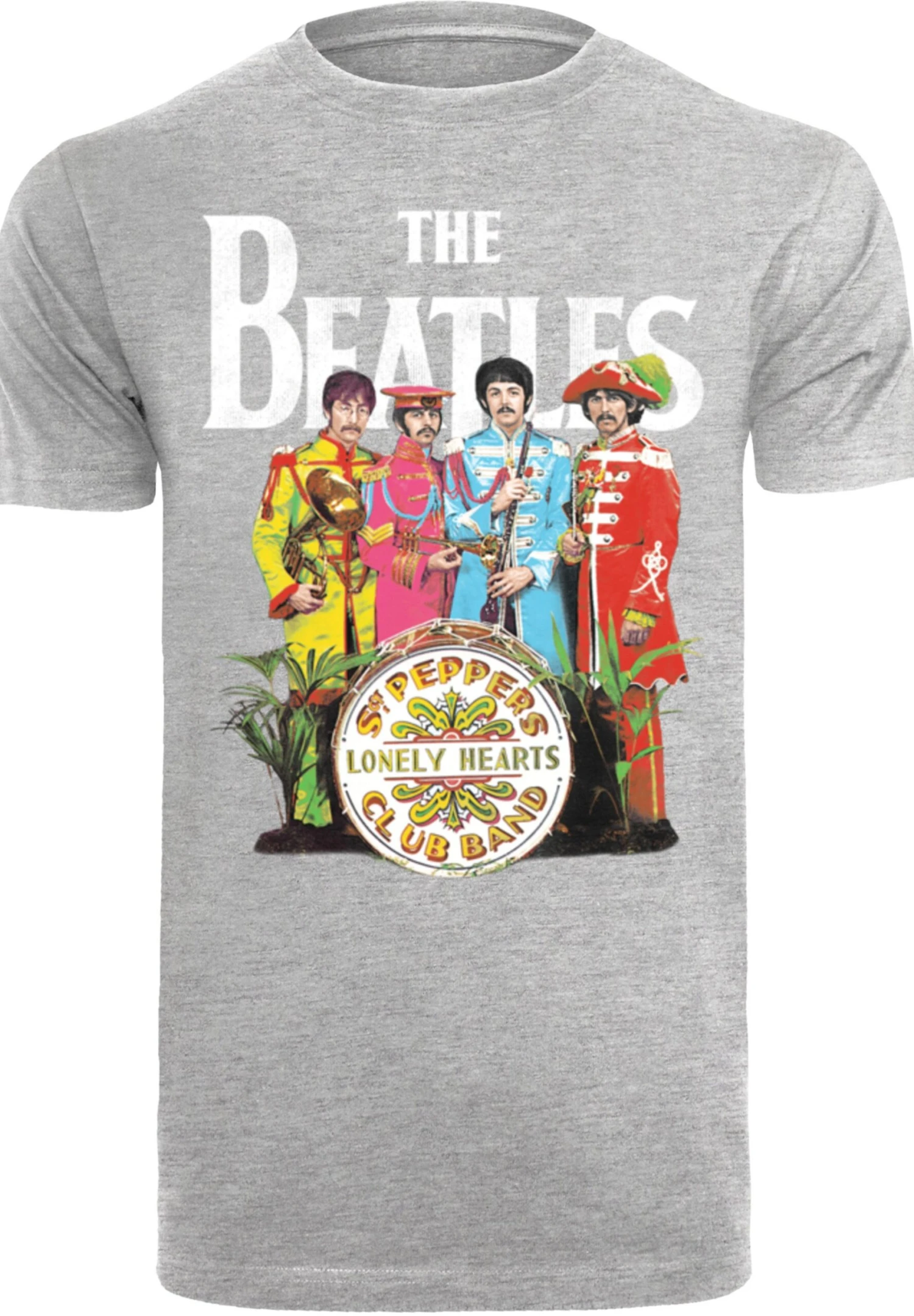 F4NT4STIC The Beatles Band Sgt Pepper- T-Shirt Print - Heather Grey 8 F4NT4STIC The Beatles Band Sgt Pepper- T-Shirt Print - Heather Grey - Afbeelding 6