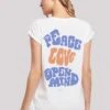 F4NT4STIC Peace Love And Open Mind - T-Shirt Print - Weiß -F4Nt4Stic 01f2e7e8b7a242edbba5caf00fb8388e