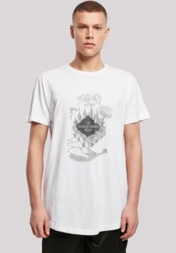 F4NT4STIC Harry Potter The Marauder'S Map-Wht With Shaped - T-Shirt Print - White