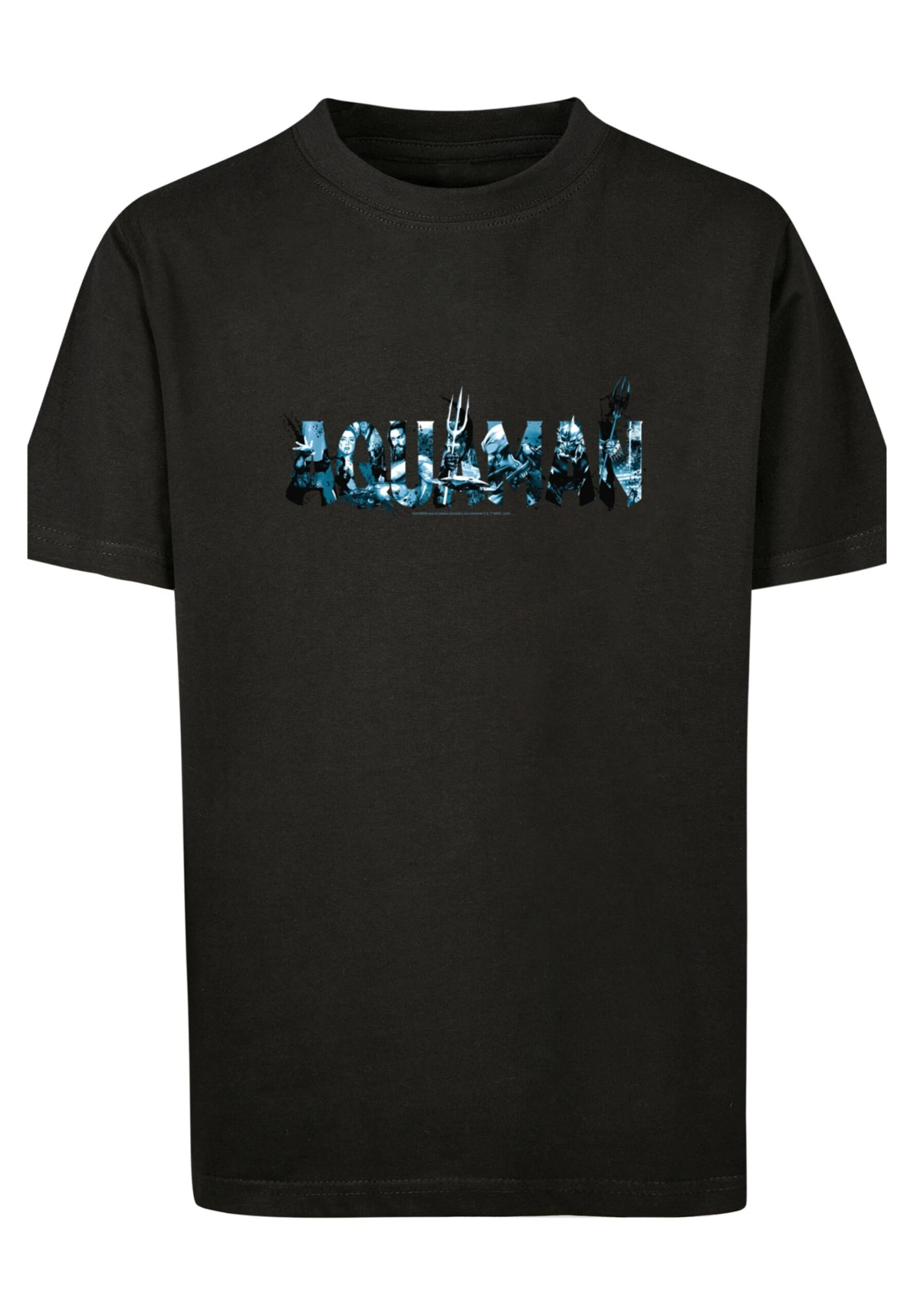 F4NT4STIC Dc Comics Aquaman Text Logo - T-Shirt Print - Black 8 F4NT4STIC Dc Comics Aquaman Text Logo - T-Shirt Print - Black - Afbeelding 6