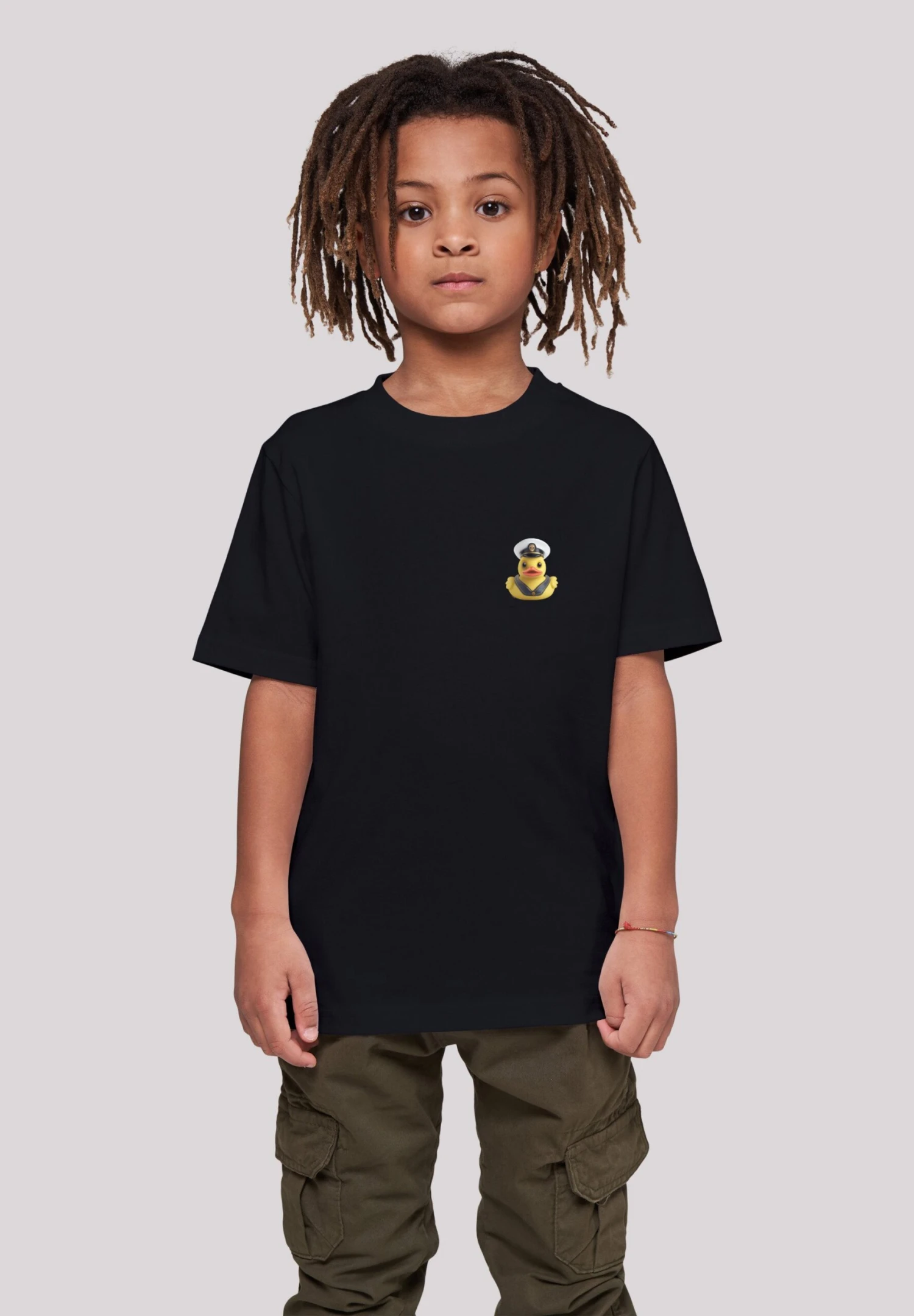 F4NT4STIC Rubber Duck Captain Unisex - T-Shirt Print - Schwarz 4 F4NT4STIC Rubber Duck Captain Unisex - T-Shirt Print - Schwarz - Afbeelding 2