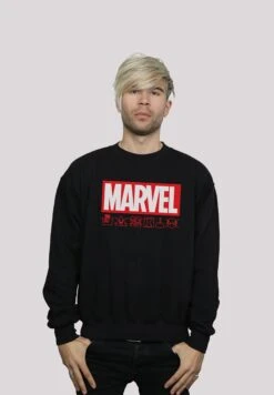 F4NT4STIC Marvel Logo Waschsymbole Premium Superhelden Iron Man Captain- Sweater - Black