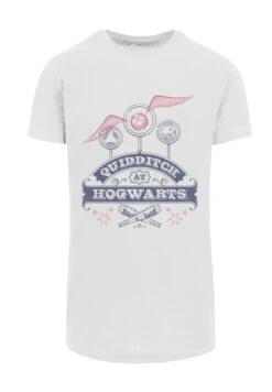 F4NT4STIC Harry Potter Quidditch At Hogwarts Premium Film Movie Tv Comic - T-Shirt Print - White