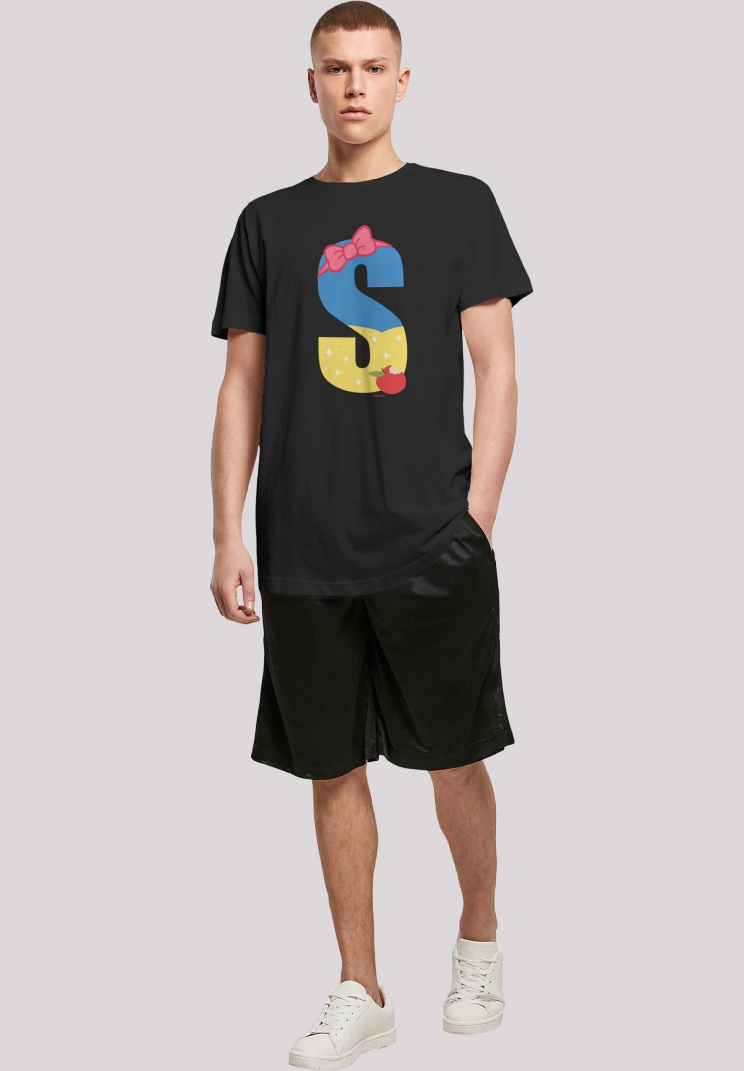 F4NT4STIC Disney Alphabet S Is For Snow White - T-Shirt Print - Black 4 F4NT4STIC Disney Alphabet S Is For Snow White - T-Shirt Print - Black - Afbeelding 2