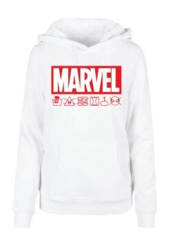 F4NT4STIC Marvel Logo Washed Care - Sweater - White -F4Nt4Stic 076a99ac1198434bb15c58a24b1d484c