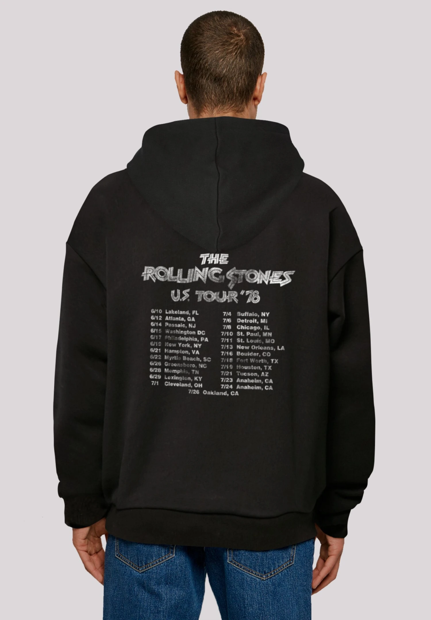 F4NT4STIC The Rolling Stones Rock Band Us TourFront - Hoodie - Black 5 F4NT4STIC The Rolling Stones Rock Band Us TourFront - Hoodie - Black - Afbeelding 3