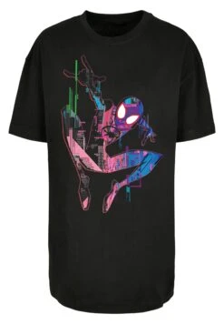 F4NT4STIC Marvel Spider-Man Into The Spider-Verse City - T-Shirt Print - Black -F4Nt4Stic 091aa7c6f1bc413caca3cebd398a37f2