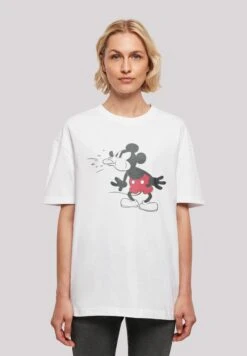 F4NT4STIC Disney Mickey Mouse Tongue - T-Shirt Print - White