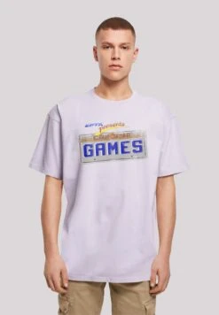 F4NT4STIC California Games Plate Retro Gaming Sevensquared - T-Shirt Print - Lilac