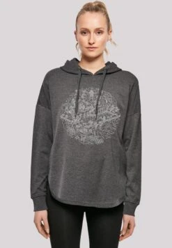 F4NT4STIC Star Wars Christmas Death Star Todesstern - Hoodie - Charcoal