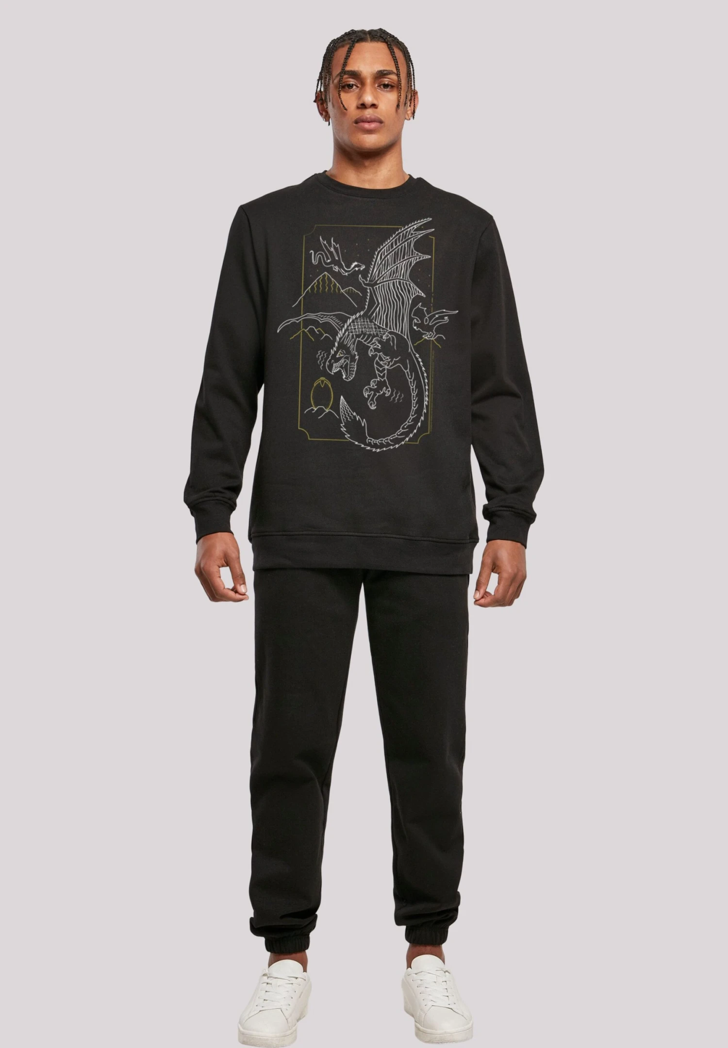 F4NT4STIC Harry Potter Dragon Line Art - Sweater - Black 4 F4NT4STIC Harry Potter Dragon Line Art - Sweater - Black - Afbeelding 2