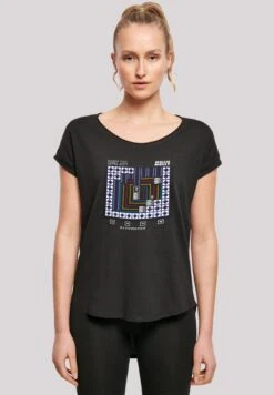 F4NT4STIC Retro Gaming Level 45 - T-Shirt Print - Black