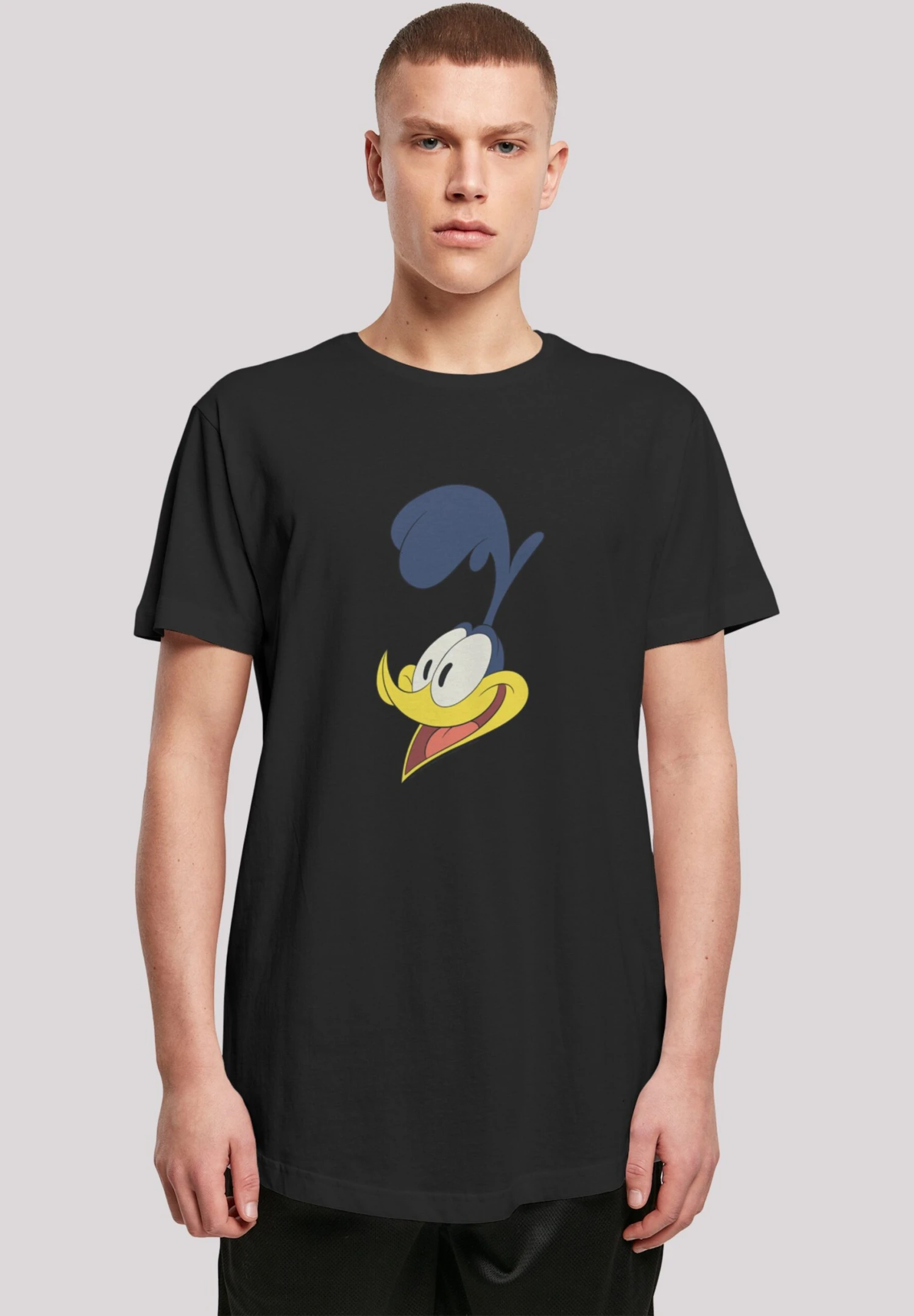 F4NT4STIC Looney Tunes Road Runner Face - T-Shirt Print - Black 3 F4NT4STIC Looney Tunes Road Runner Face - T-Shirt Print - Black