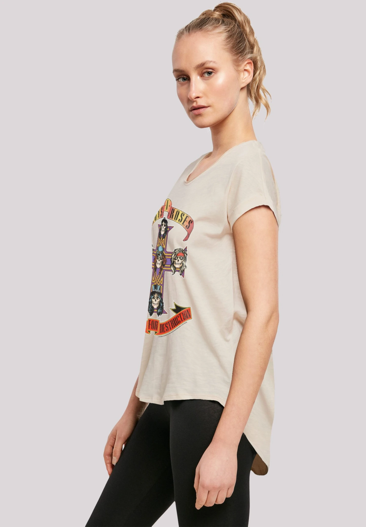 F4NT4STIC Guns 'N' Roses Band Appetite For Destruction - T-Shirt Print - Whitesand 7 F4NT4STIC Guns 'N' Roses Band Appetite For Destruction - T-Shirt Print - Whitesand - Afbeelding 5