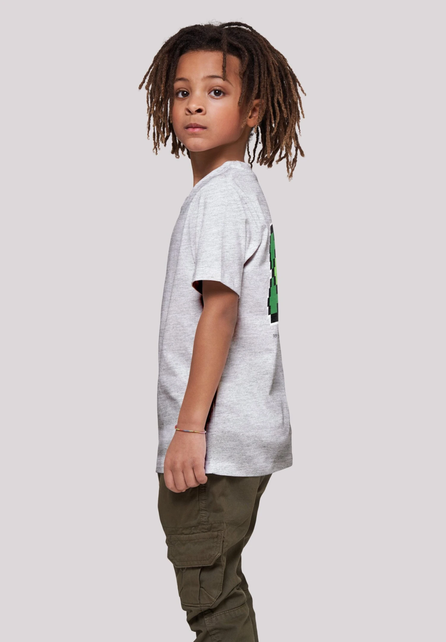 F4NT4STIC Silvester Happy New Year Pixel Kleeblatt - T-Shirt Print - Heather Grey 7 F4NT4STIC Silvester Happy New Year Pixel Kleeblatt - T-Shirt Print - Heather Grey - Afbeelding 5