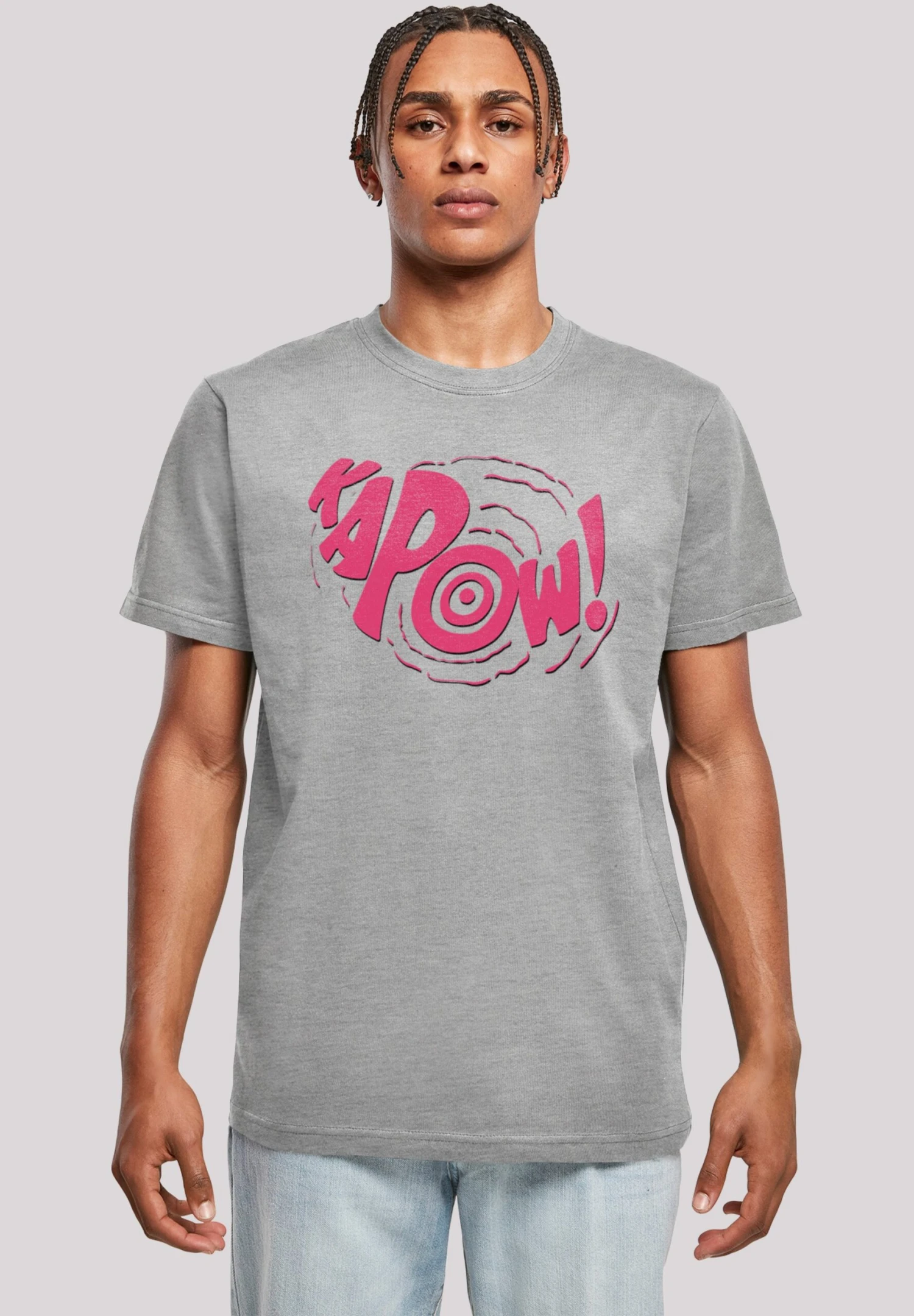 F4NT4STIC Dc Comics Superhelden Batman Tv Serie Kapow - T-Shirt Print - Heather Grey 3 F4NT4STIC Dc Comics Superhelden Batman Tv Serie Kapow - T-Shirt Print - Heather Grey