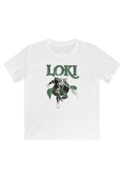 F4NT4STIC Marvel Universe Loki Scepter Premium Superhelden Iron Man Capt - T-Shirt Print - White