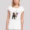 F4NT4STIC Disney Frozen 2 Sven And Kristoff - T-Shirt Print - White -F4Nt4Stic 1958a424497843738a02466440511bf6