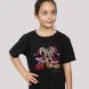 F4NT4STIC Disney Micky & Minnie Weihnachten - Premium Film Movie Tv Comic- T-Shirt Print - Black