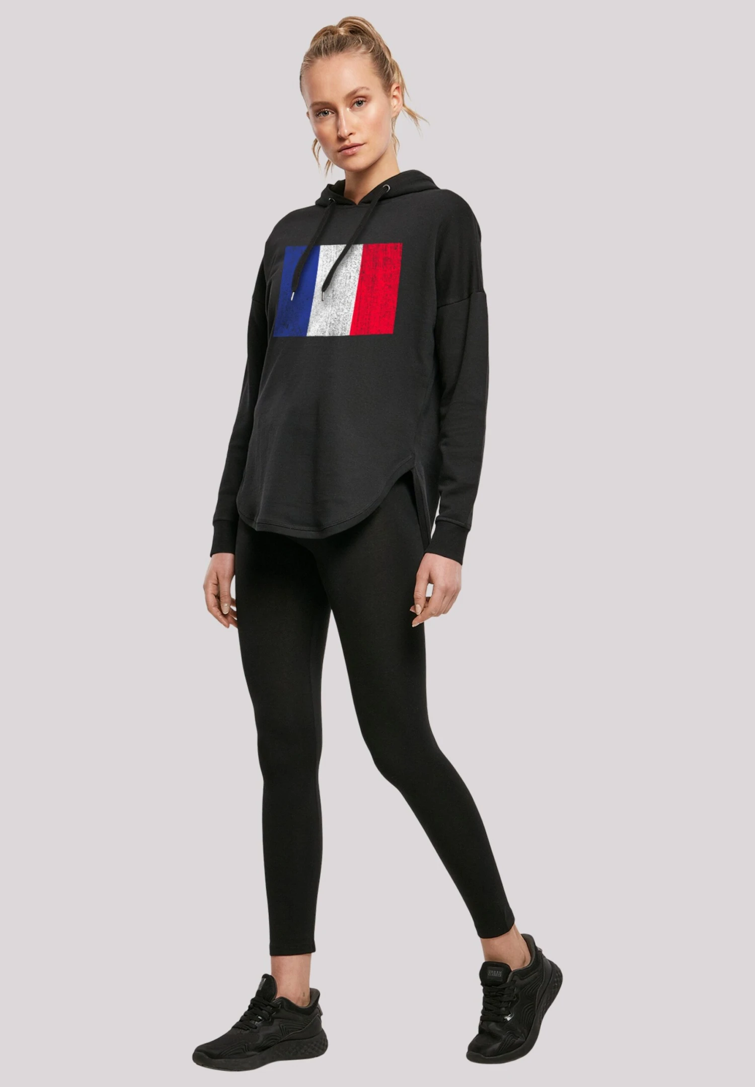 F4NT4STIC Frankreich Flagge Distressed - Hoodie - Schwarz 4 F4NT4STIC Frankreich Flagge Distressed - Hoodie - Schwarz - Afbeelding 2