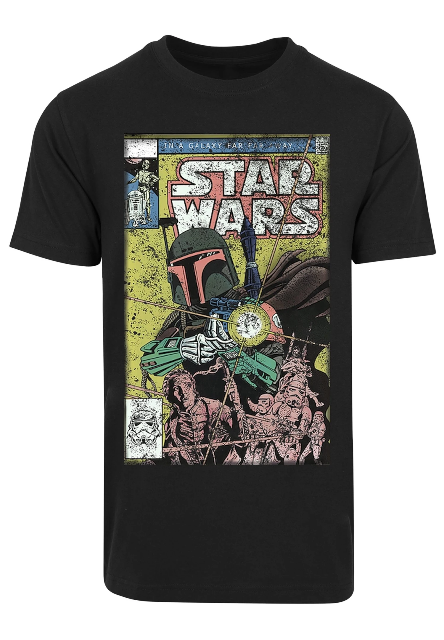 F4NT4STIC Star Wars Boba Fett Comic Premium Krieg Der Sterne Fan Merch - - T-Shirt Print - Black 4 F4NT4STIC Star Wars Boba Fett Comic Premium Krieg Der Sterne Fan Merch - - T-Shirt Print - Black - Afbeelding 2