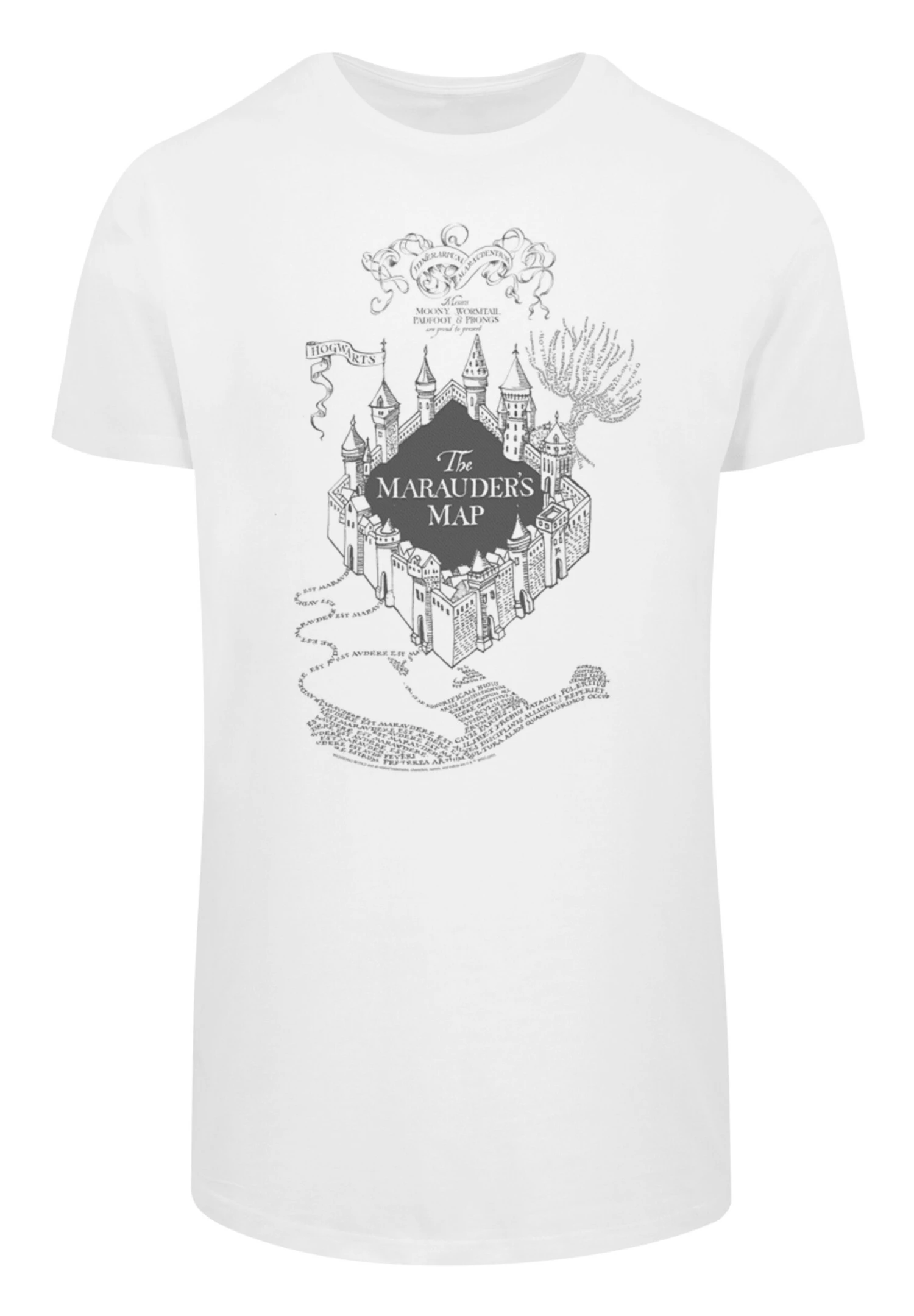 F4NT4STIC Harry Potter The Marauder'S Map-Wht With Shaped - T-Shirt Print - White 8 F4NT4STIC Harry Potter The Marauder'S Map-Wht With Shaped - T-Shirt Print - White - Afbeelding 6