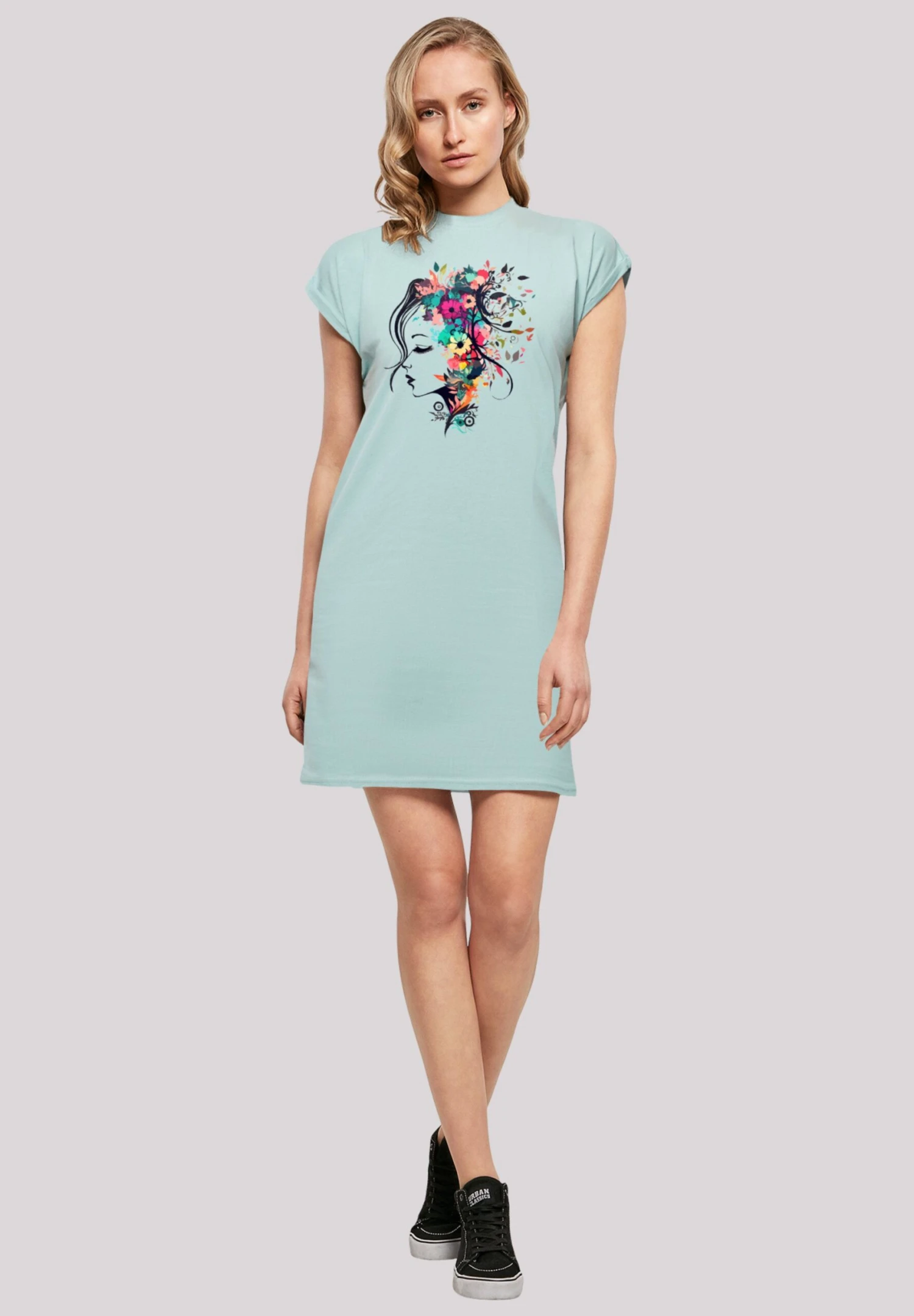 F4NT4STIC Blumen - Jerseyjurk - Bluemint 4 F4NT4STIC Blumen - Jerseyjurk - Bluemint - Afbeelding 2