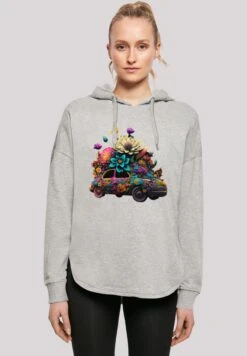 F4NT4STIC Blumen Auto Oversize Hoodie - Hoodie - Grey