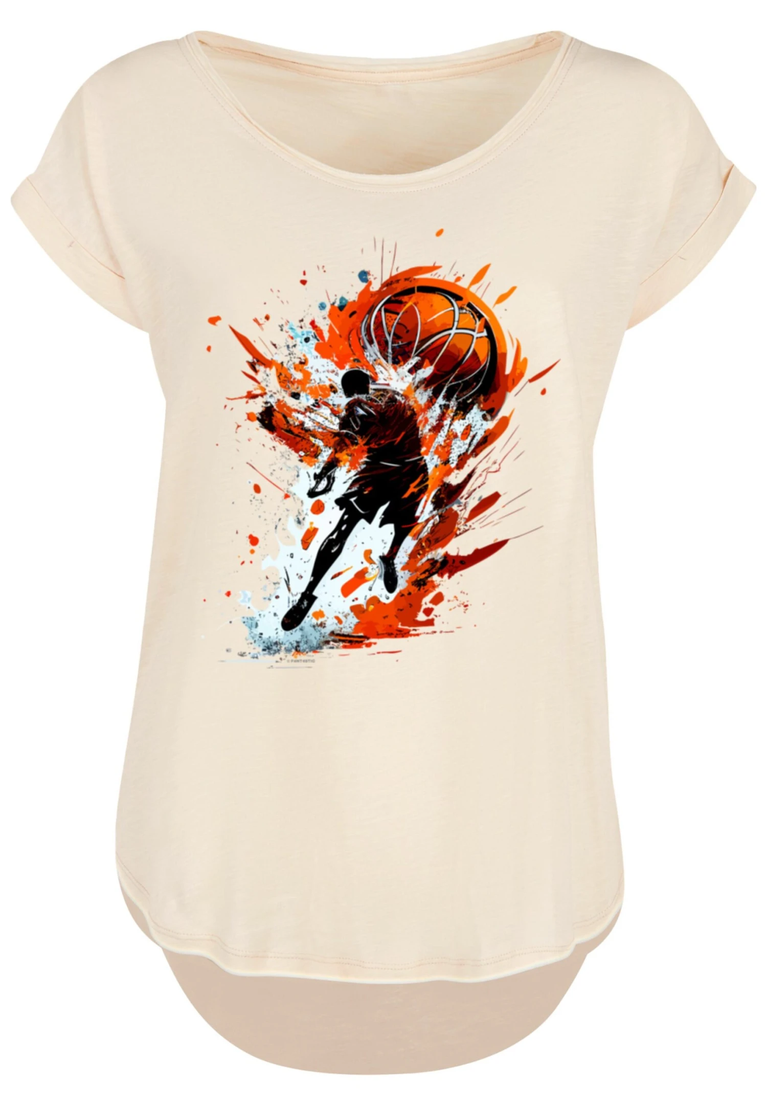 F4NT4STIC Basketball Splash - T-Shirt Print - Whitesand 8 F4NT4STIC Basketball Splash - T-Shirt Print - Whitesand - Afbeelding 6