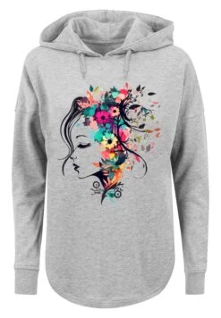 F4NT4STIC Silhouette Bunte Blumen - Hoodie - Grey -F4Nt4Stic 21a40755ae714d9aabc131aa3341e5c0