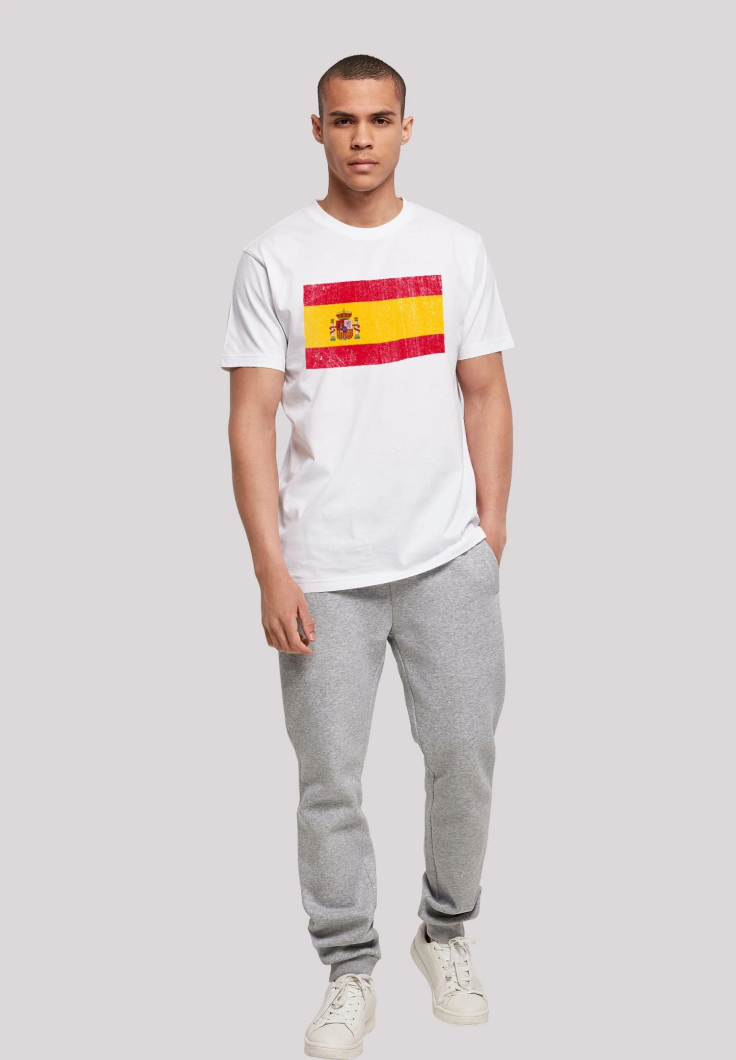 F4NT4STIC Spanien Flagge Spain Distressed - T-Shirt Print - Weiß 4 F4NT4STIC Spanien Flagge Spain Distressed - T-Shirt Print - Weiß - Afbeelding 2