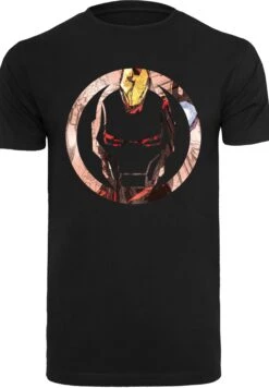 F4NT4STIC Marvel Iron Man Montage Icon Superhero - T-Shirt Print - Black -F4Nt4Stic 21c5b7bb8bf34cb69f6c0a5637bca707