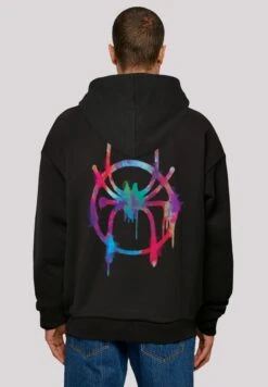 F4NT4STIC Marvel Spider Man Into The Spider Rainbow Spray Graffiti - Hoodie - Black