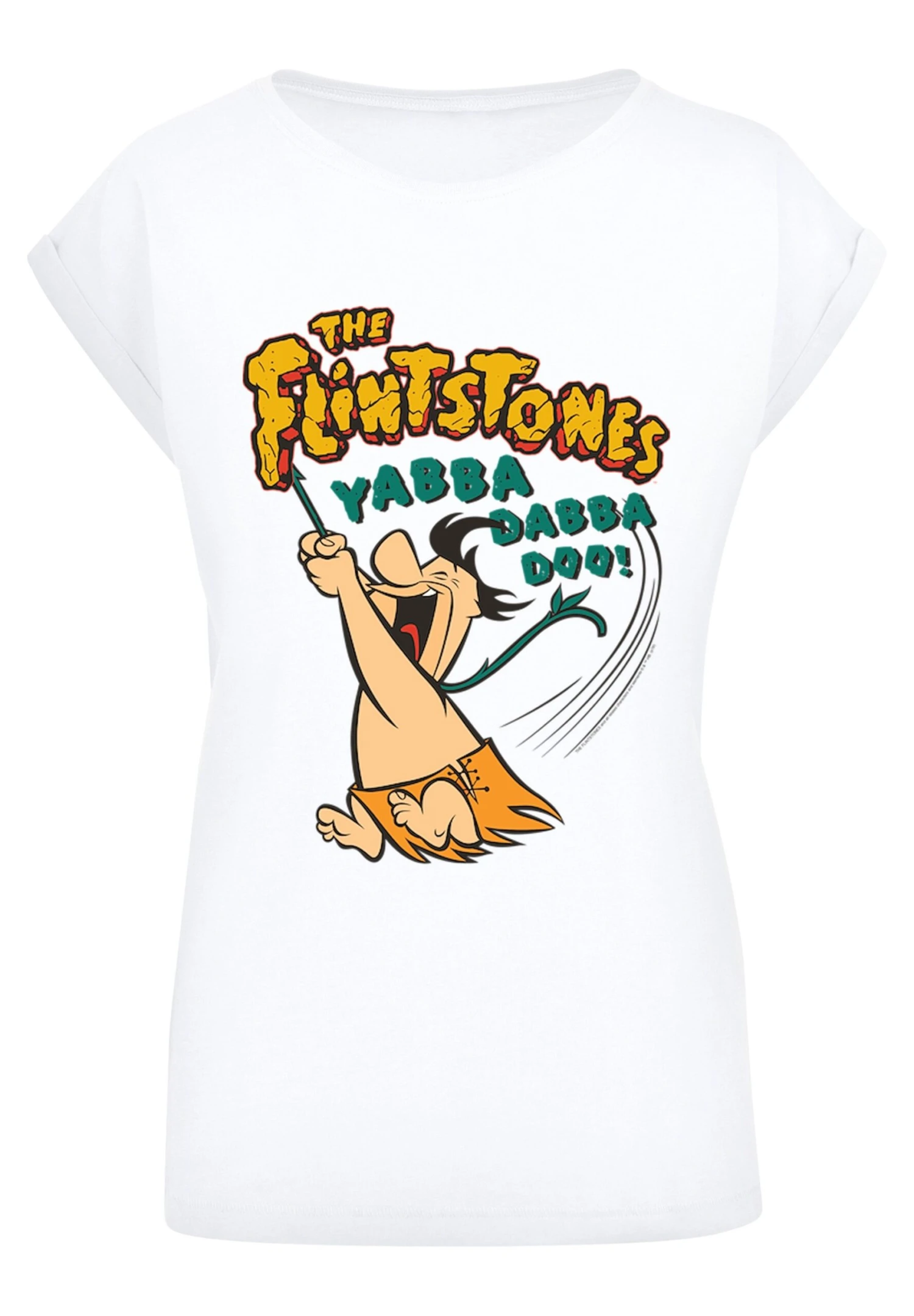 F4NT4STIC Extended ShoulderDie Familie Feuerstein Fred Yabba Dabb - T-Shirt Print - White 8 F4NT4STIC Extended ShoulderDie Familie Feuerstein Fred Yabba Dabb - T-Shirt Print - White - Afbeelding 6