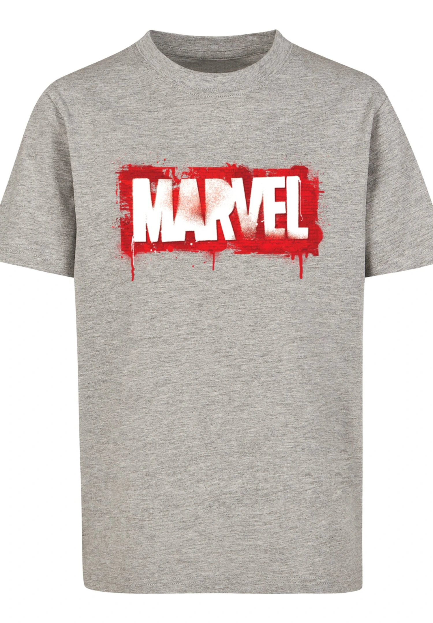 F4NT4STIC Marvel Spray Logo - T-Shirt Print - Heather Grey 8 F4NT4STIC Marvel Spray Logo - T-Shirt Print - Heather Grey - Afbeelding 6