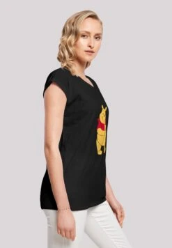 F4NT4STIC Extended Shoulder Disney Winnie The Pooh Classic - T-Shirt Print - Black -F4Nt4Stic 270e816ffcf44897ad55c95b75fc411a