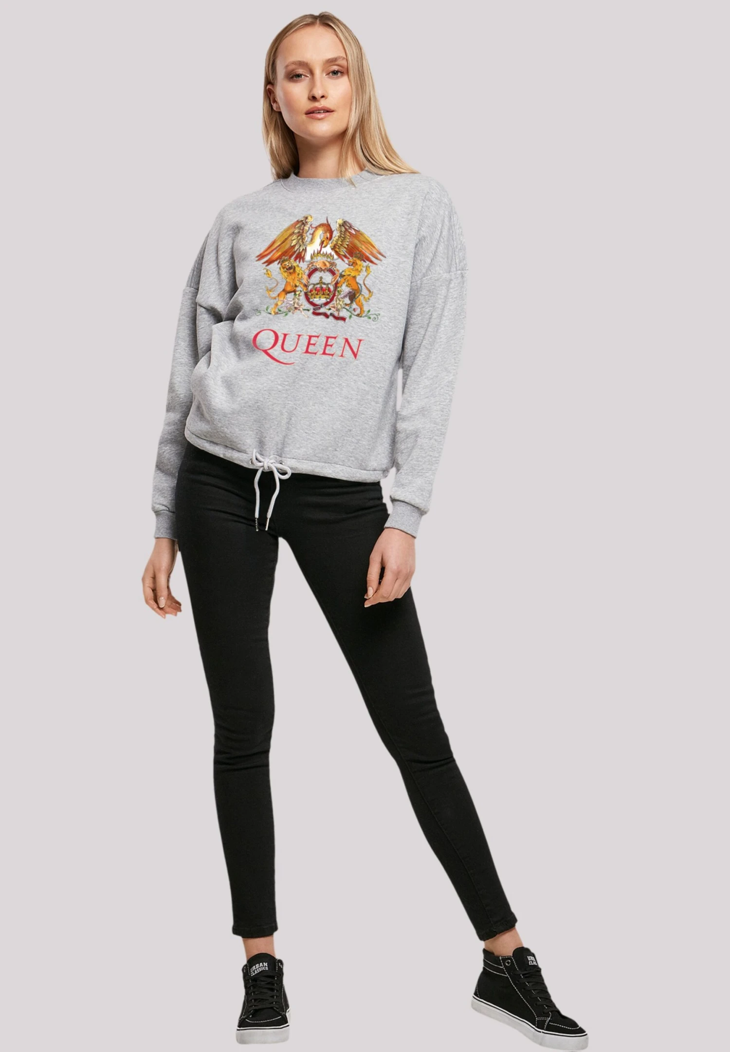 F4NT4STIC Queen Crest - Sweater - Heather Grey 4 F4NT4STIC Queen Crest - Sweater - Heather Grey - Afbeelding 2