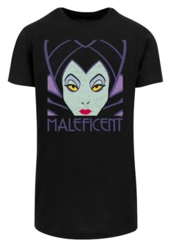 F4NT4STIC Long Cut Disney Maleficent Cropped Head - T-Shirt Print - Black -F4Nt4Stic 27dbe4c69ee04444acc5637609950e9c