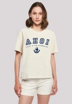 F4NT4STIC Ahoi Knut & Jan Hamburg - T-Shirt Print - Whitesand