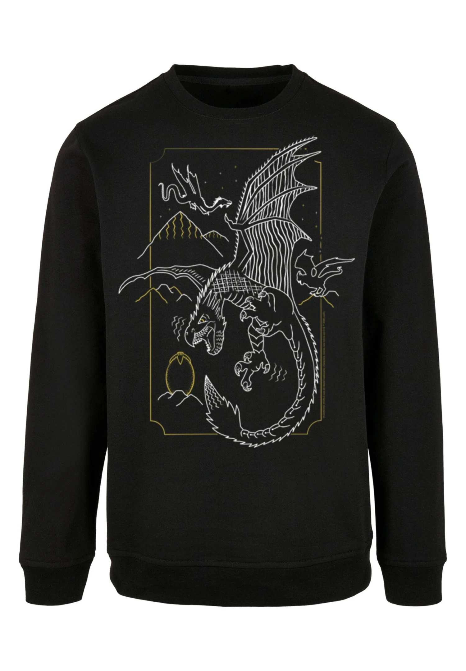 F4NT4STIC Harry Potter Dragon Line Art - Sweater - Black 8 F4NT4STIC Harry Potter Dragon Line Art - Sweater - Black - Afbeelding 6
