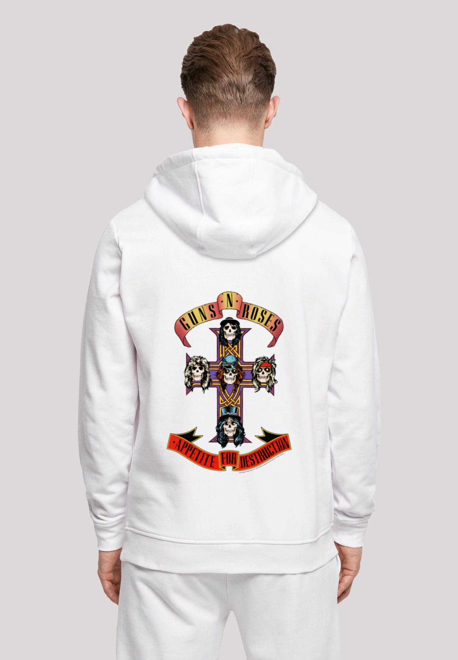 F4NT4STIC Guns N Roses Band Appetite For Destruction - Hoodie - White 3 F4NT4STIC Guns N Roses Band Appetite For Destruction - Hoodie - White