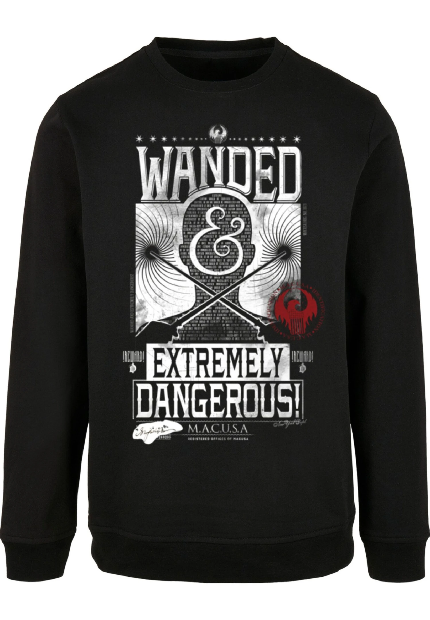 F4NT4STIC Phantastische Tierwesen Wanded And Extremely Dangerous - Sweater - Black 8 F4NT4STIC Phantastische Tierwesen Wanded And Extremely Dangerous - Sweater - Black - Afbeelding 6