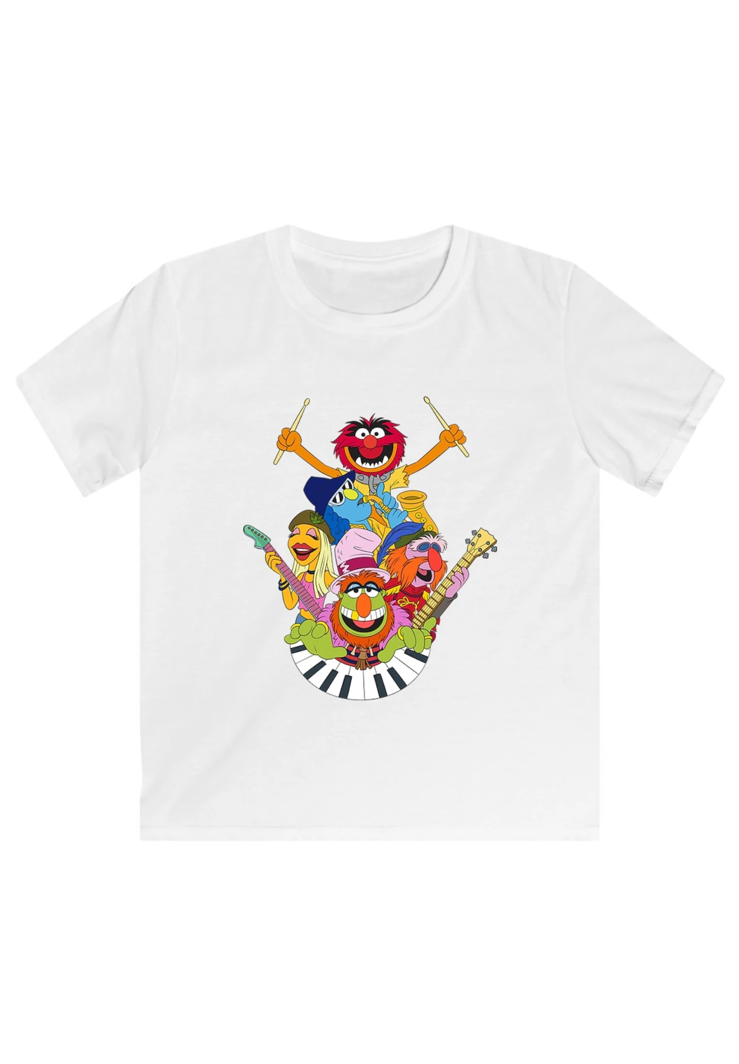 F4NT4STIC Disney Muppets Dr. Teeth And The Electric Mayhem Premium Film- T-Shirt Print - White 4 F4NT4STIC Disney Muppets Dr. Teeth And The Electric Mayhem Premium Film- T-Shirt Print - White - Afbeelding 2