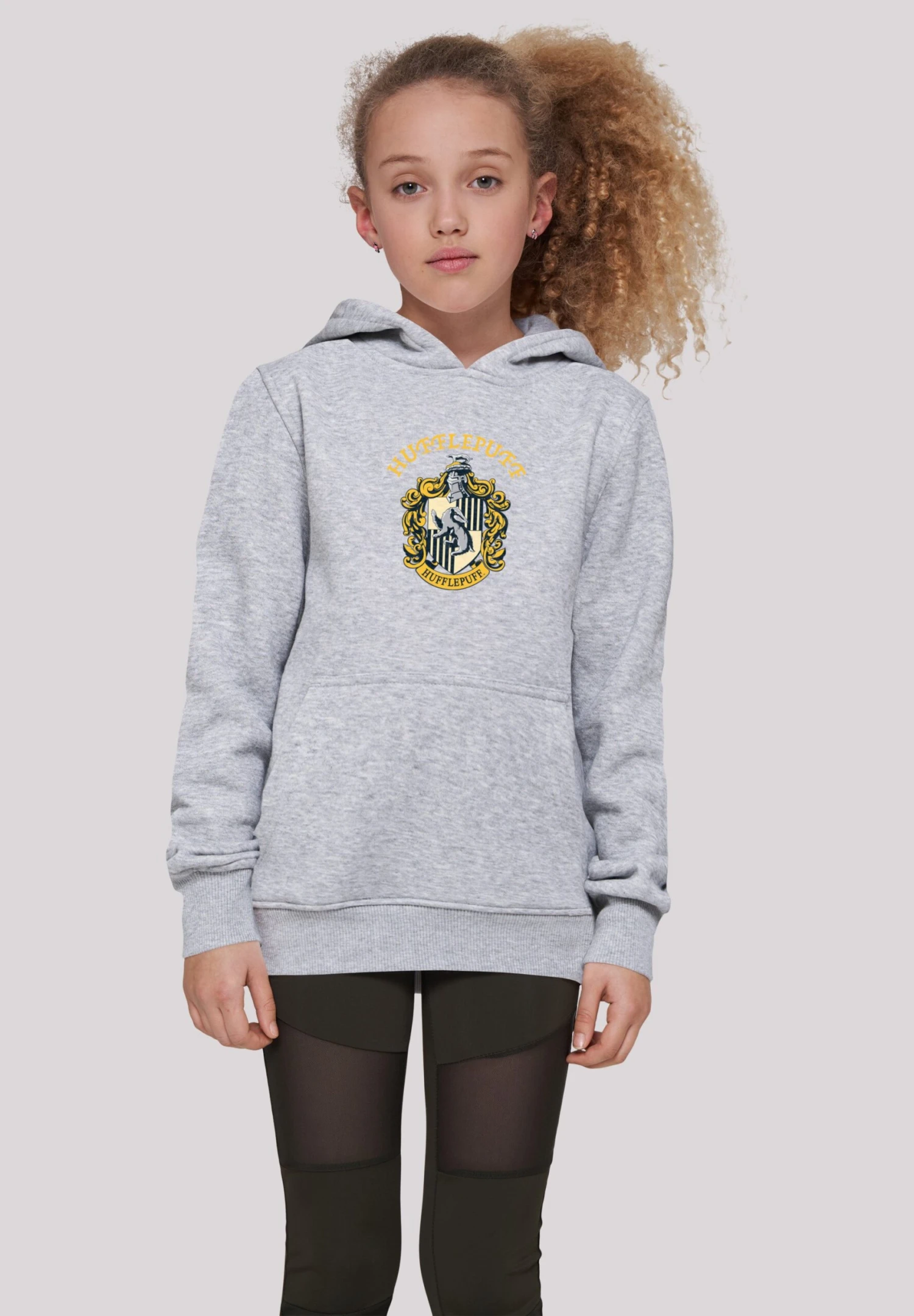 F4NT4STIC Harry Potter Hufflepuff Crest - Sweater - Heather Grey 4 F4NT4STIC Harry Potter Hufflepuff Crest - Sweater - Heather Grey - Afbeelding 2