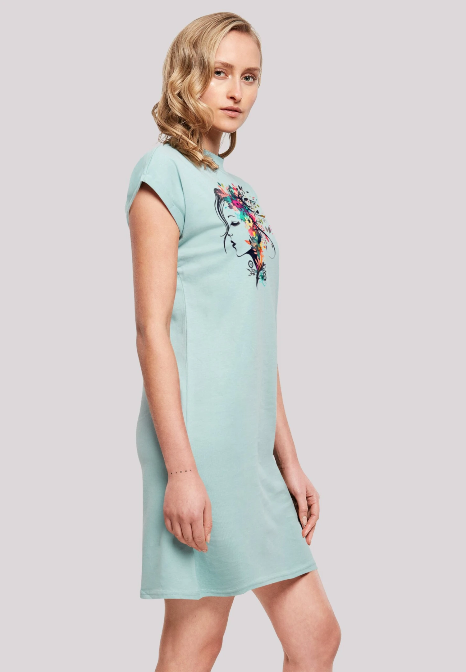 F4NT4STIC Blumen - Jerseyjurk - Bluemint 6 F4NT4STIC Blumen - Jerseyjurk - Bluemint - Afbeelding 4