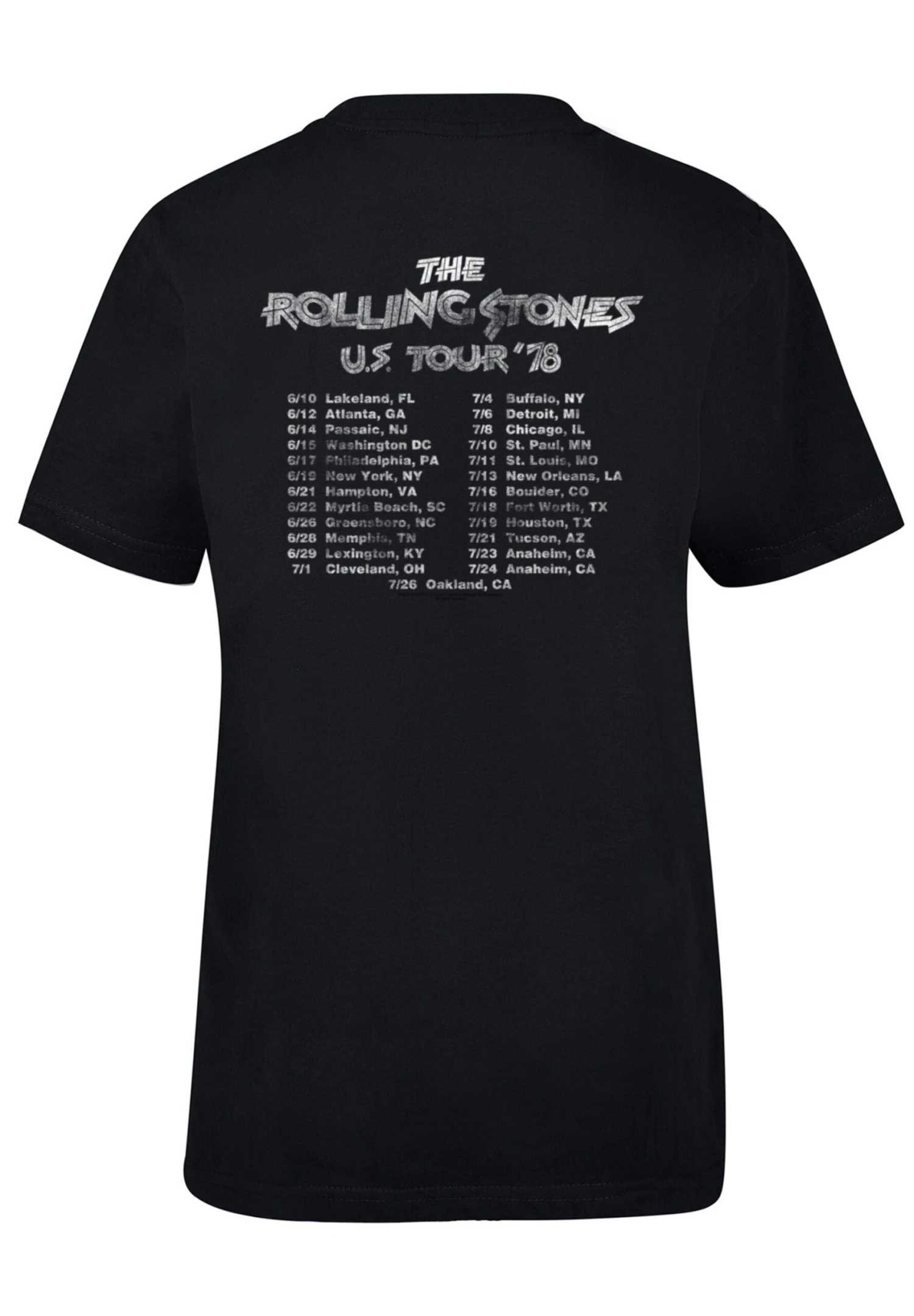 F4NT4STIC The Rolling Stones Rock Band Us Tour '78 Front - T-Shirt Print - Black 9 F4NT4STIC The Rolling Stones Rock Band Us Tour '78 Front - T-Shirt Print - Black - Afbeelding 7