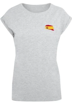 F4NT4STIC Spanien Flagge - T-Shirt Print - Heather Grey -F4Nt4Stic 37d70c4a444a49bf88e69ecd3196eb0a