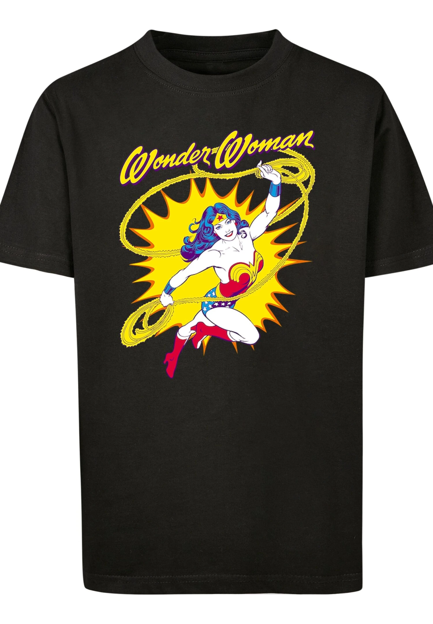 F4NT4STIC Dc Comics Woman Vintage Leap - T-Shirt Print - Black 8 F4NT4STIC Dc Comics Woman Vintage Leap - T-Shirt Print - Black - Afbeelding 6